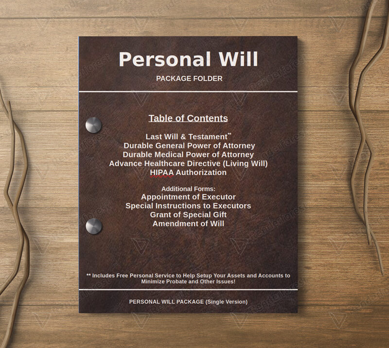 Personal Will Package